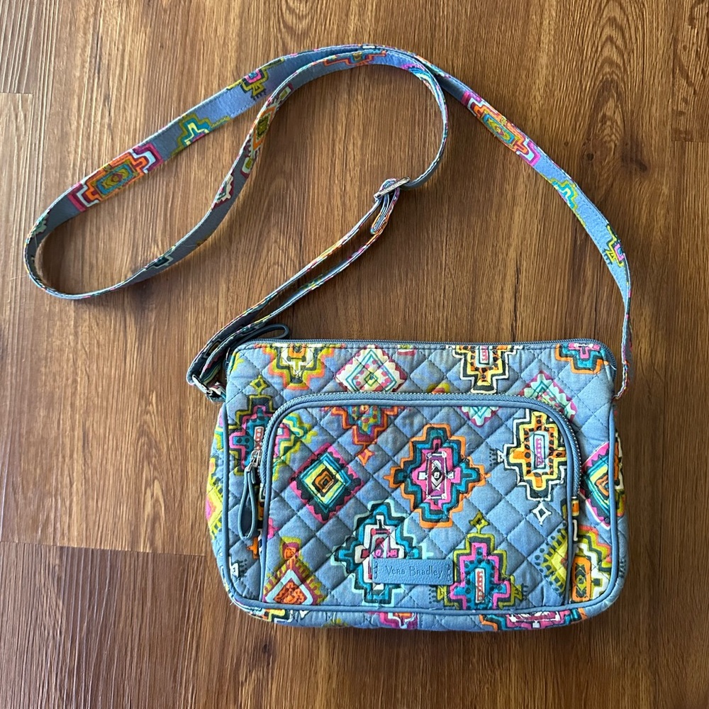 NWOT Vera Bradley Multicolor Aztec Western Design Quilted Crossbody Bag